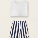 Zebra Short And White tshirt set