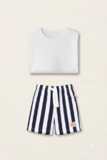 Zebra Short And White tshirt set